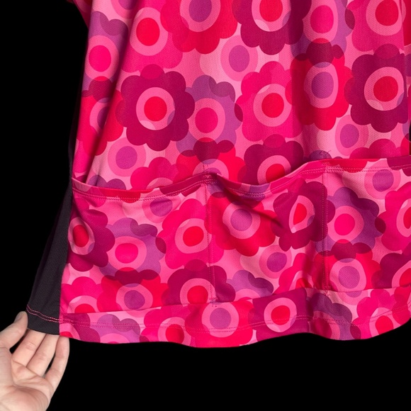 Terry Cycles Bicycle Jersey Women's Size 2X Plus Size Floral Zip Up - Picture 6 of 10